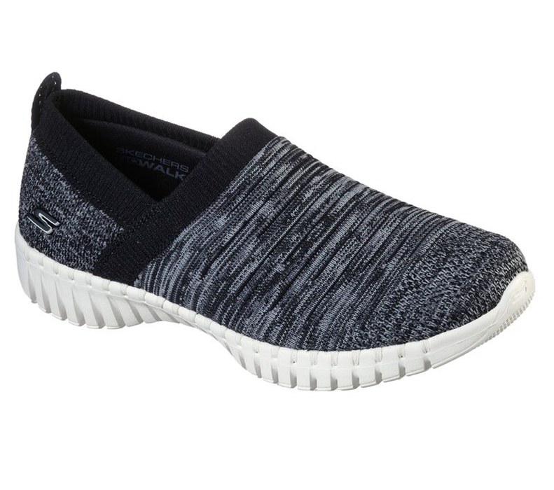 Skechers Dam Svarta/Vita Slip On - Gowalk Smart - Artistic - Sverige (VJQIU-5206)